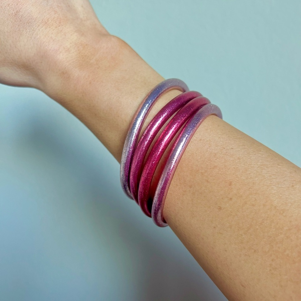 BuDhaGirl Carousel Pink All Weather Bangles Size Medium 💕